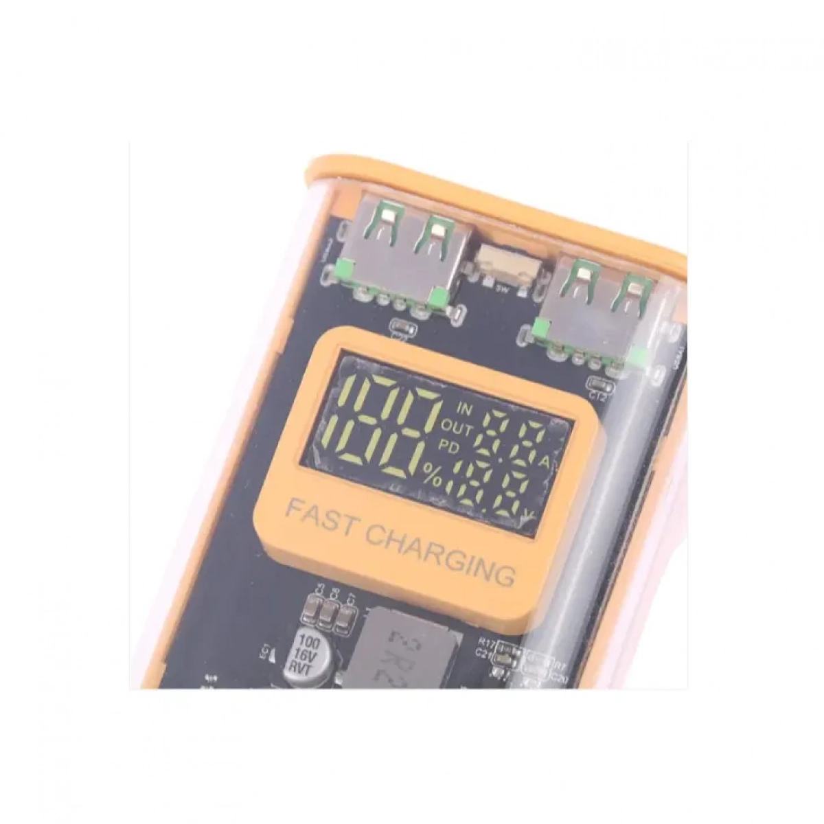 TREQA TR-956 ΔΙΑΦΑΝΟ POWER BANK ΜΕ 4 ΘΥΡΕΣ 10000 MAH 20W σε Γκρι Χρώμα