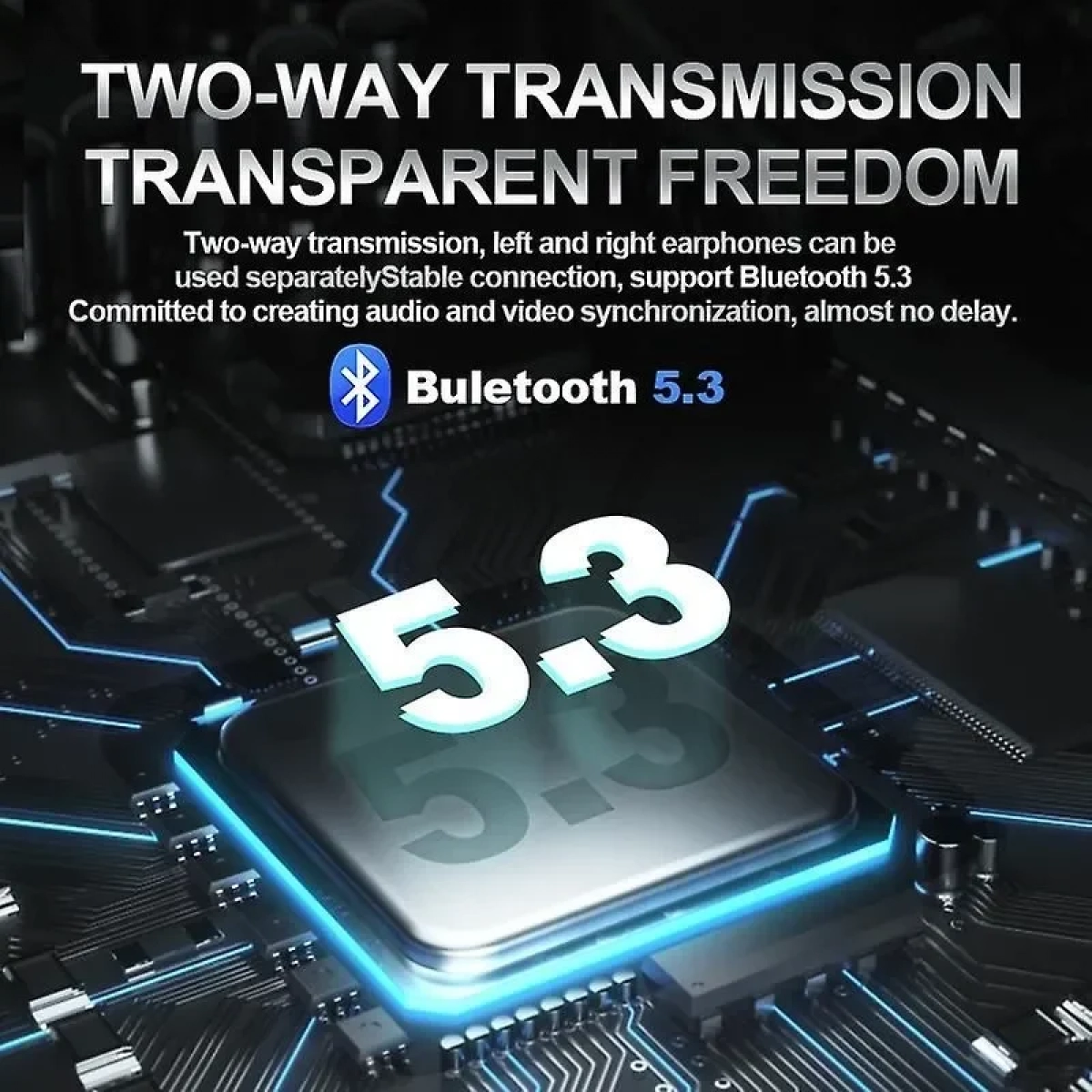 ΥΧ-06 TWS Ασύρματα Διάφανα Ακουστικά bluetooth V5.3 IPX5 σε Λευκό Χρώμα