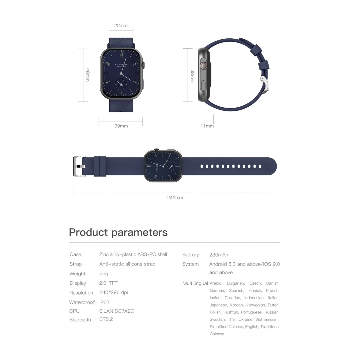 Awei H32 Sport Smartwatch Μαύρο