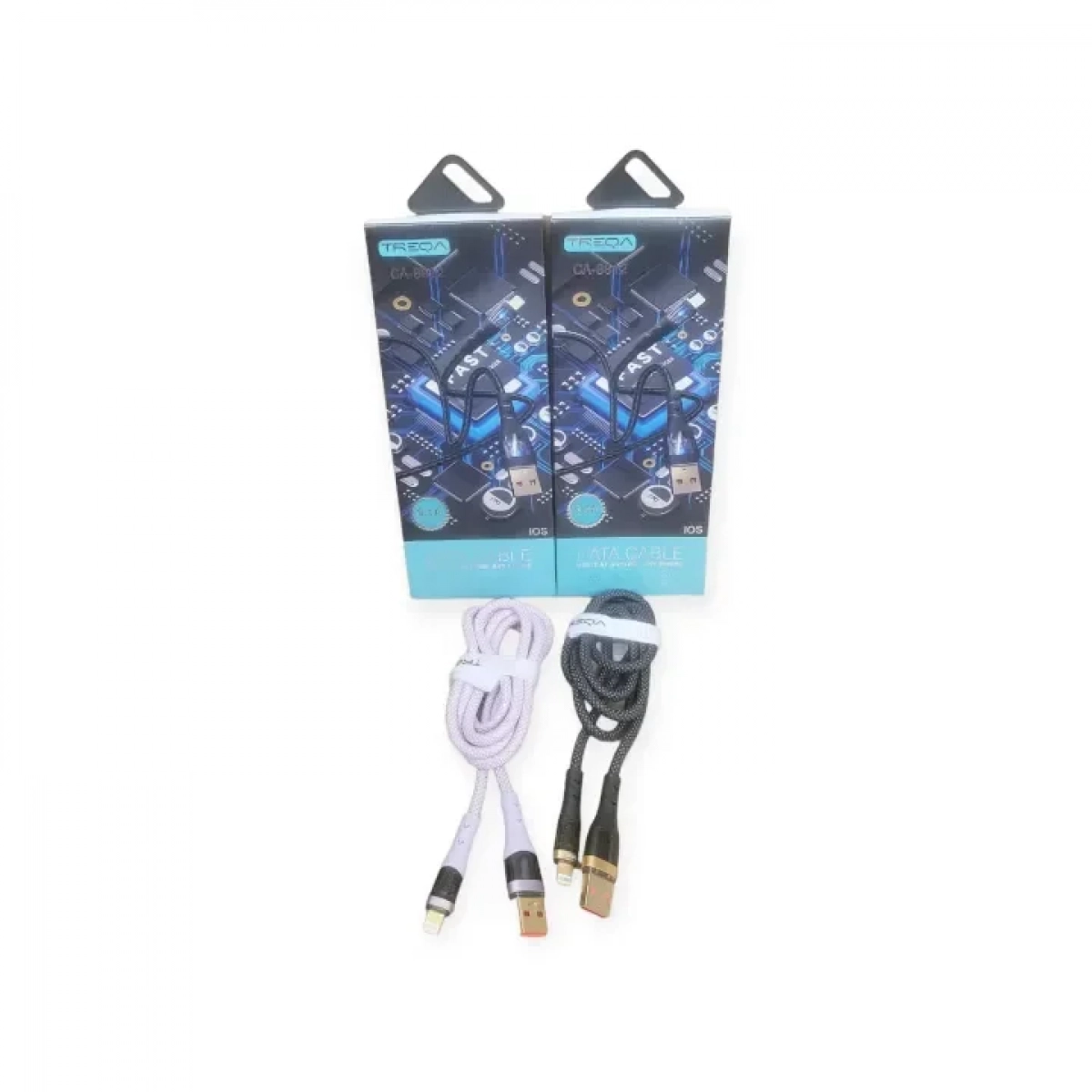 Treqa CA-8812 USB To Lighting Pin 9.1A Cable For IOS 1m Μαύρο