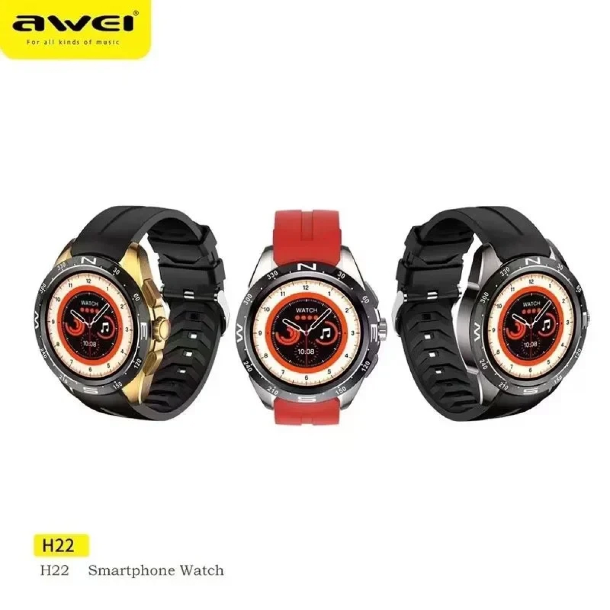 Awei H22 Ultra Sport Smartwatch Μαύρο