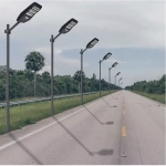 Ηλιακός Προβολέας Δρόμου LED 300W Λευκού Φωτισμού JORTAN J-300W Μαύρο