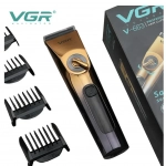 VGR V-663 Επαγγελματική Αδιάβροχη Κουρευτική Μηχανή με USB & οθόνη LED σε Κίτρινο Χρώμα