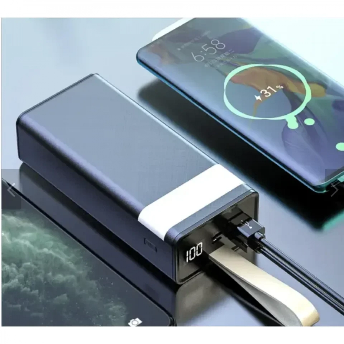 TAKEMORE K-A11 Powerbank 30000mAh σε Λευκό Χρώμα