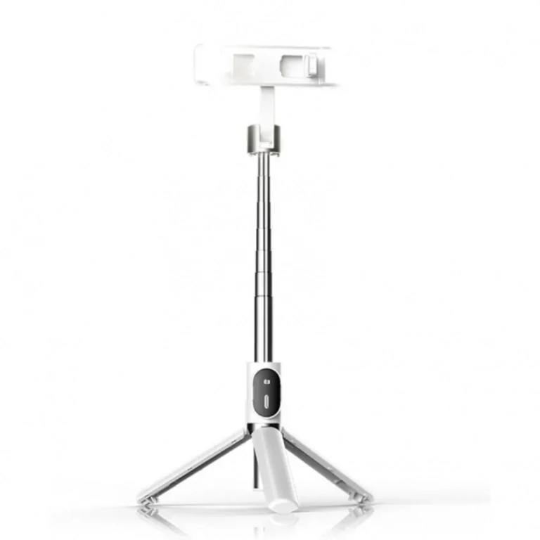Selfie Stick - Τρίποδο P60D Plus με Bluetooth Λευκό