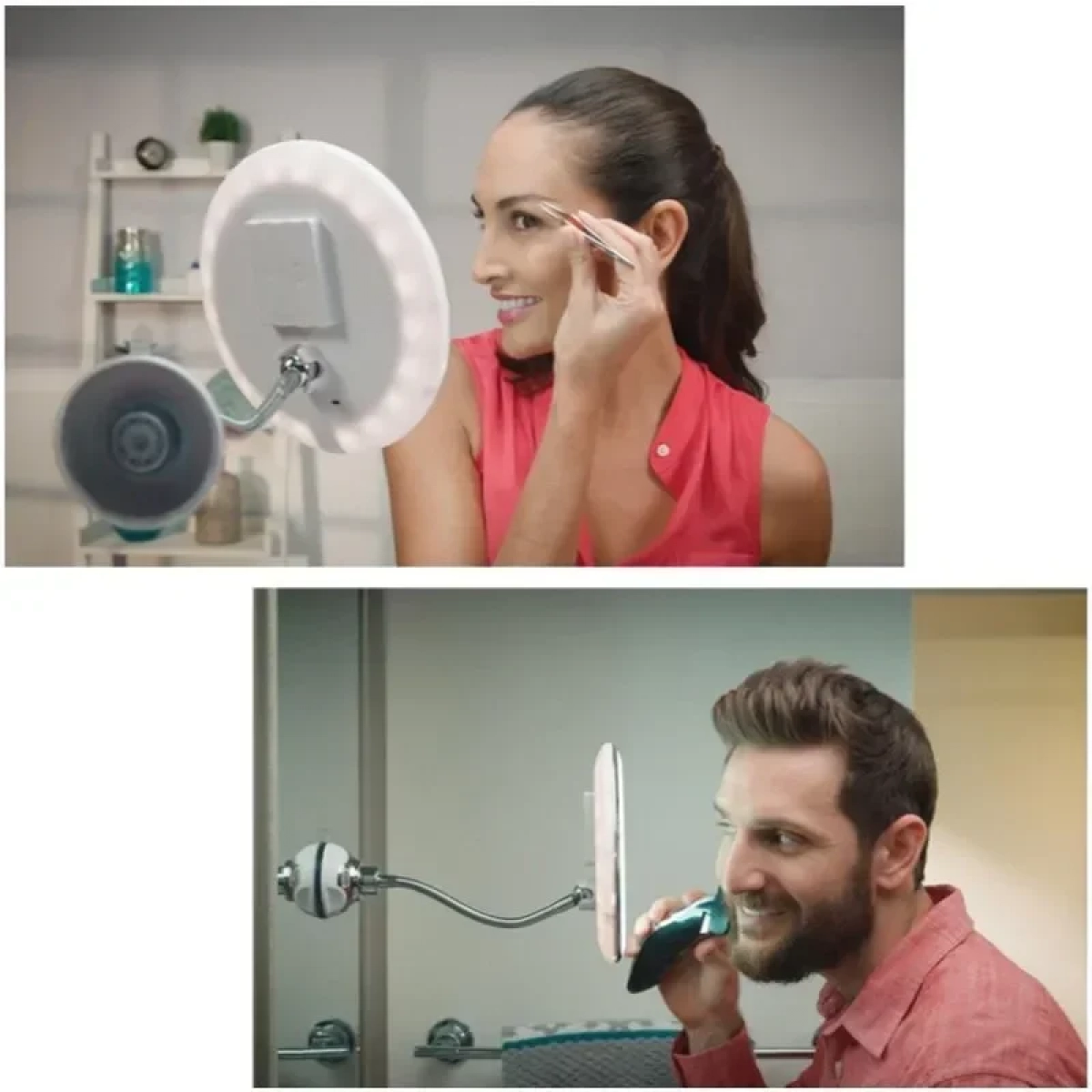 Μεγενθυντικός Καθρέφτης Με Φωτισμό Led Και Βάση Με Βεντούζα 5x - Cosmetic Mirror