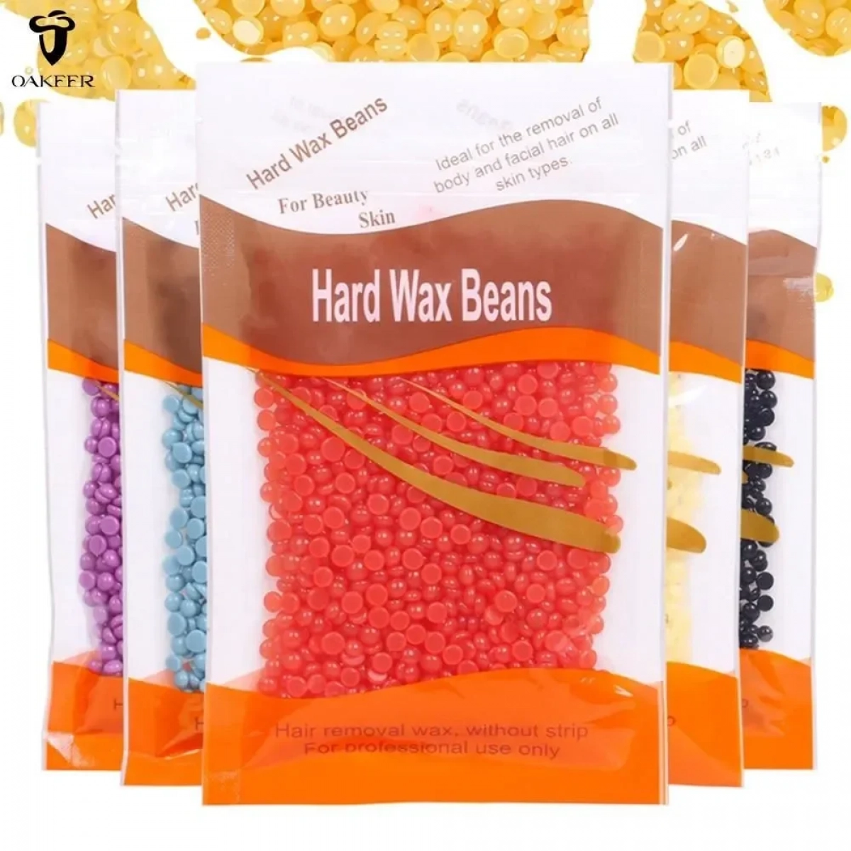 Hard Wax Beans Ζεστό Αποτριχωτικό Κερί σε Σταγόνες 100gr με άρωμα Χαμομήλι σε Μπλε Χρώμα