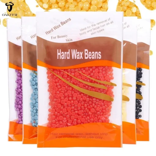 Hard Wax Beans Ζεστό Αποτριχωτικό Κερί σε Σταγόνες 100gr με άρωμα Χαμομήλι σε Μπλε Χρώμα