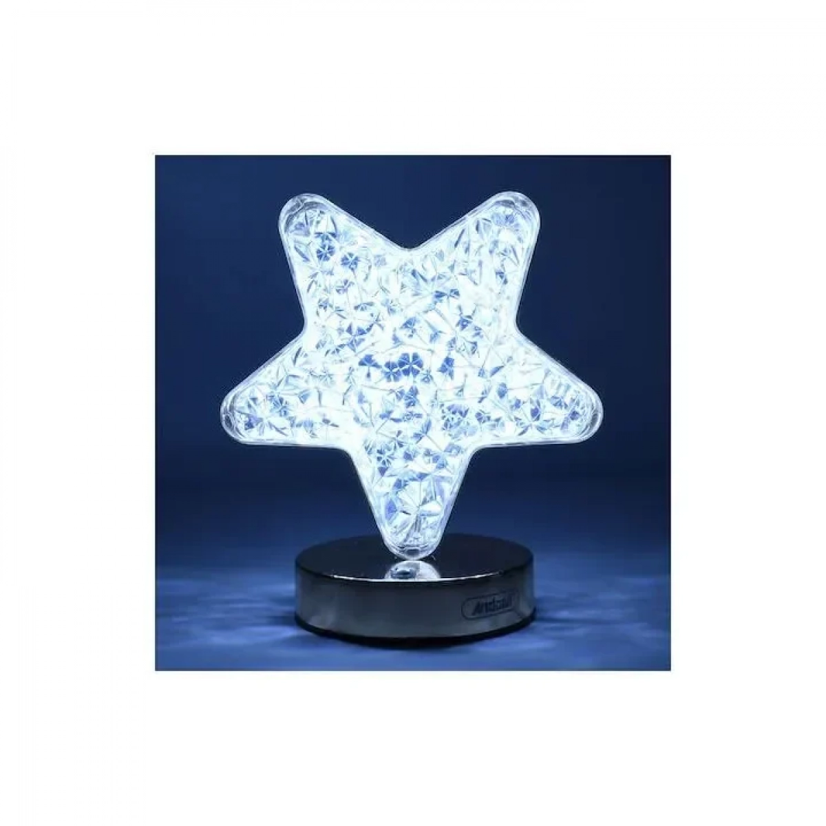 Επιτραπέζιο Διακοσμητικό Φωτιστικό LED 17 cm “Κρυστάλλινο Αστέρι” Αφής 3πλου Λευκού Φωτισμού Andowl Q-D005Y