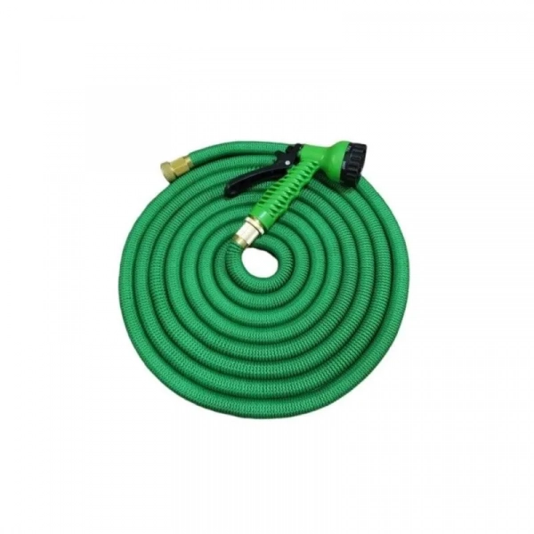 Magic Garden Hose Expandable Magic Rubber Επεκτεινόμενο Λάστιχο Κήπου & Βεράντας 50m σε Πράσινο χρώμα