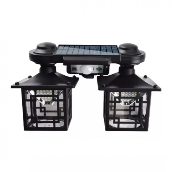 JD-2219 Επιτοίχιο Ηλιακό Φωτιστικό Φανάρι 50W 500lm Ψυχρό Λευκό 6500K με Αισθητήρα Κίνησης