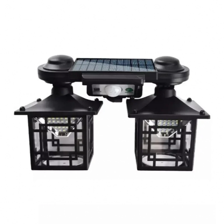 JD-2219 Επιτοίχιο Ηλιακό Φωτιστικό Φανάρι 50W 500lm Ψυχρό Λευκό 6500K με Αισθητήρα Κίνησης