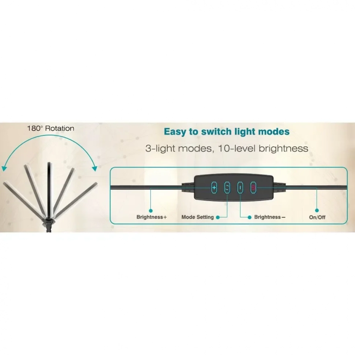 Led Ring Light 35cm 14'' και Τρίποδο (Μαύρο)