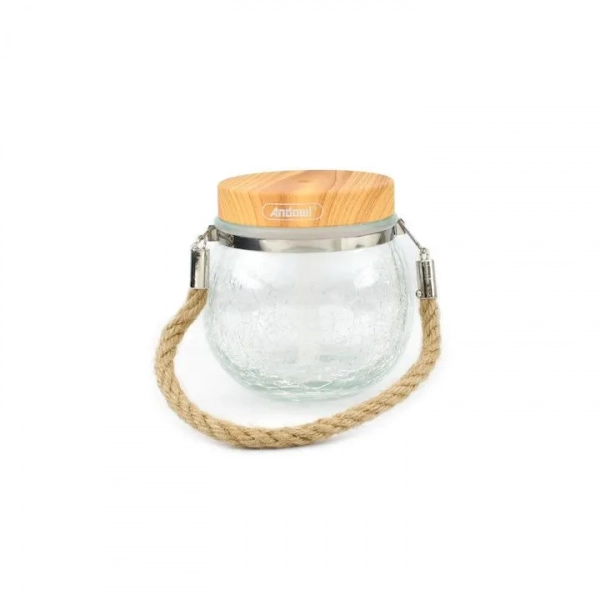 Συσκευή Αρωματοθεραπείας – Υγραντήρας 400ml & Φωτισμός LED RGB Andowl Q-ZJ987 – Φυσικό ξύλο