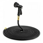 Magic Garden Hose Expandable Magic Rubber Επεκτεινόμενο Λάστιχο Κήπου & Βεράντας 50m σε Μαύρο χρώμα