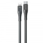 WK WDC-154 USB-C to Lightning Cable 20W Μαύρο 1m