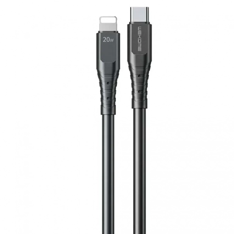 WK WDC-154 USB-C to Lightning Cable 20W Μαύρο 1m