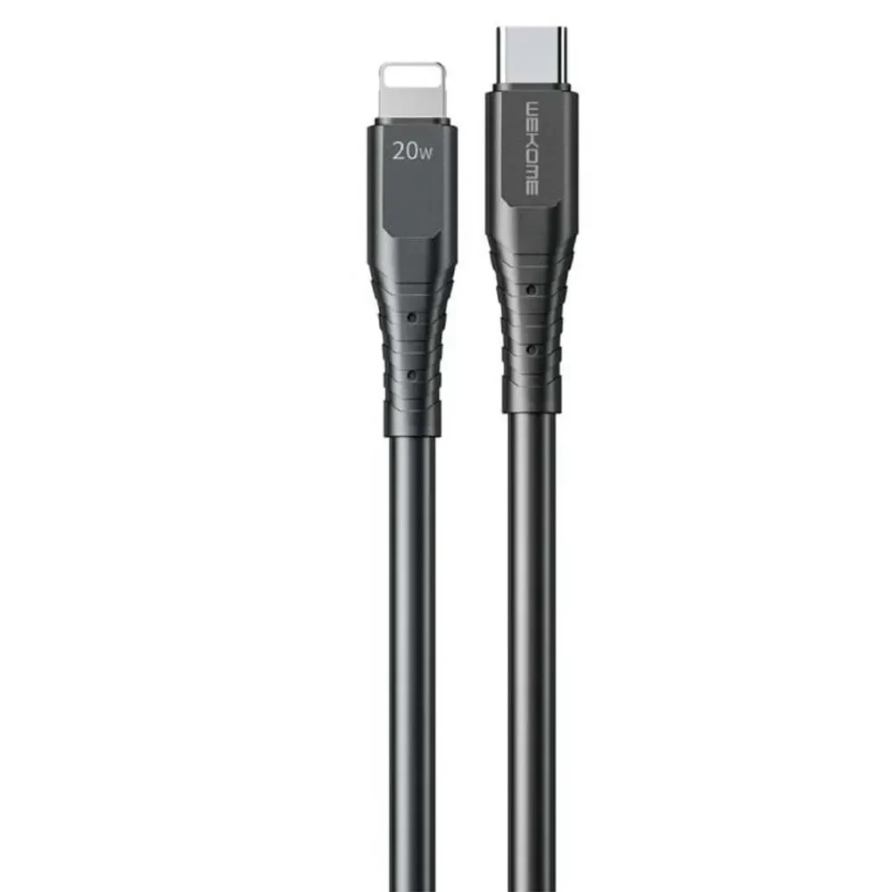 WK WDC-154 USB-C to Lightning Cable 20W Μαύρο 1m