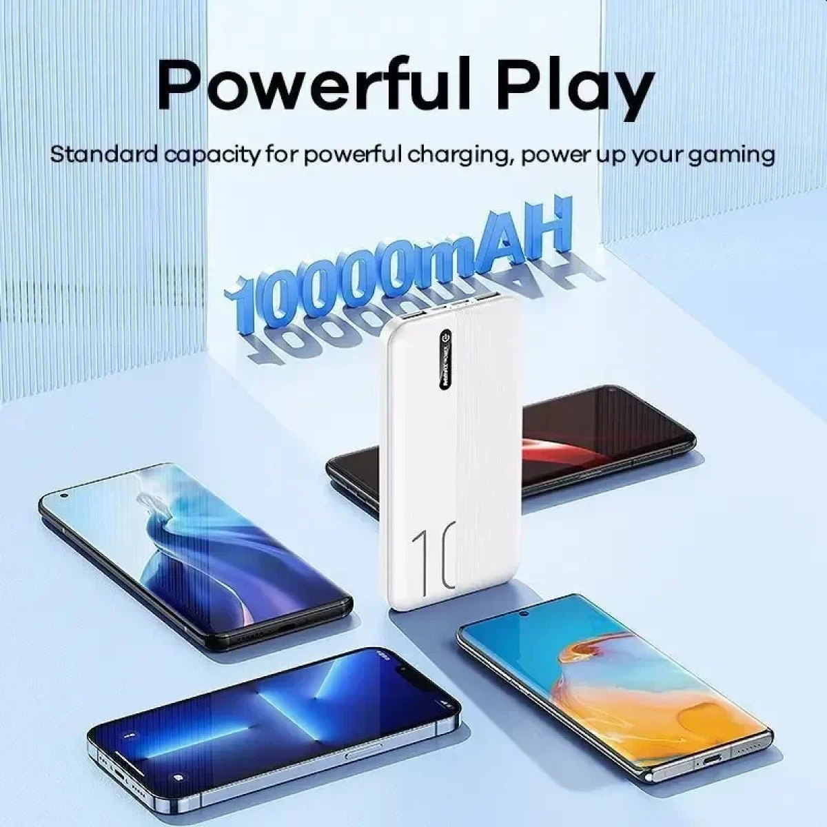 Power Bank RPP-295 Landon 2.1A 10000mAh είσοδος Micro/Type-C λευκό Remax