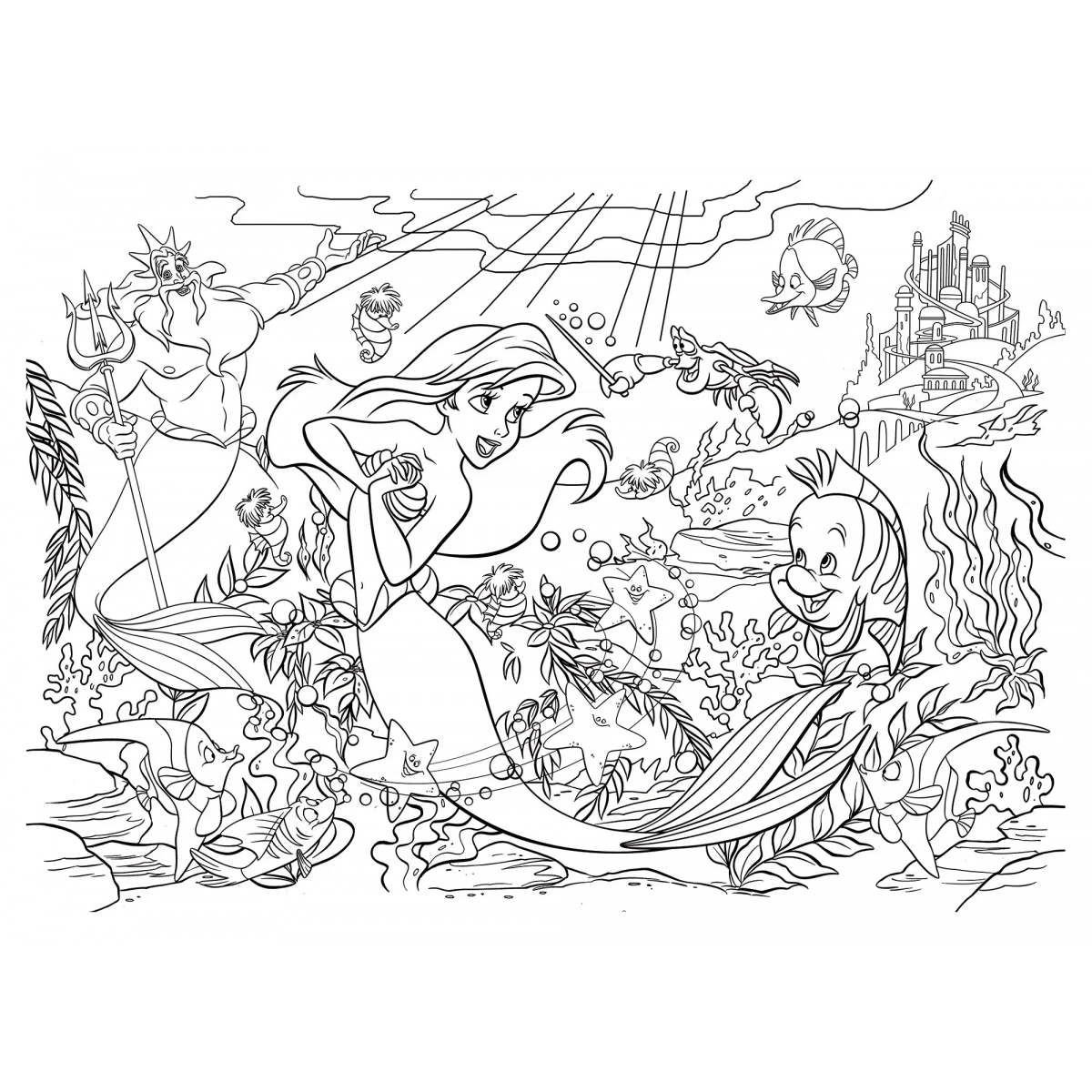 DISNEY PUZZLE DF MAXI FLOOR 35 THE LITTLE MERMAID