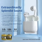 WK TWS V59 Earbud Bluetooth Handsfree Ακουστικά με Θήκη Φόρτισης - Λευκό
