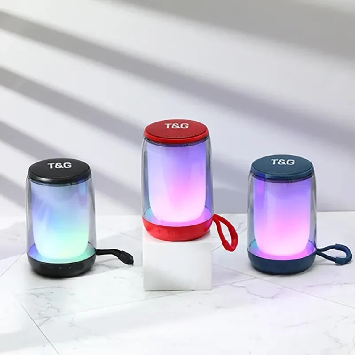 Ασύρματο ηχείο Bluetooth T&G TG-346 Με Φωτισμό LED Μαύρο