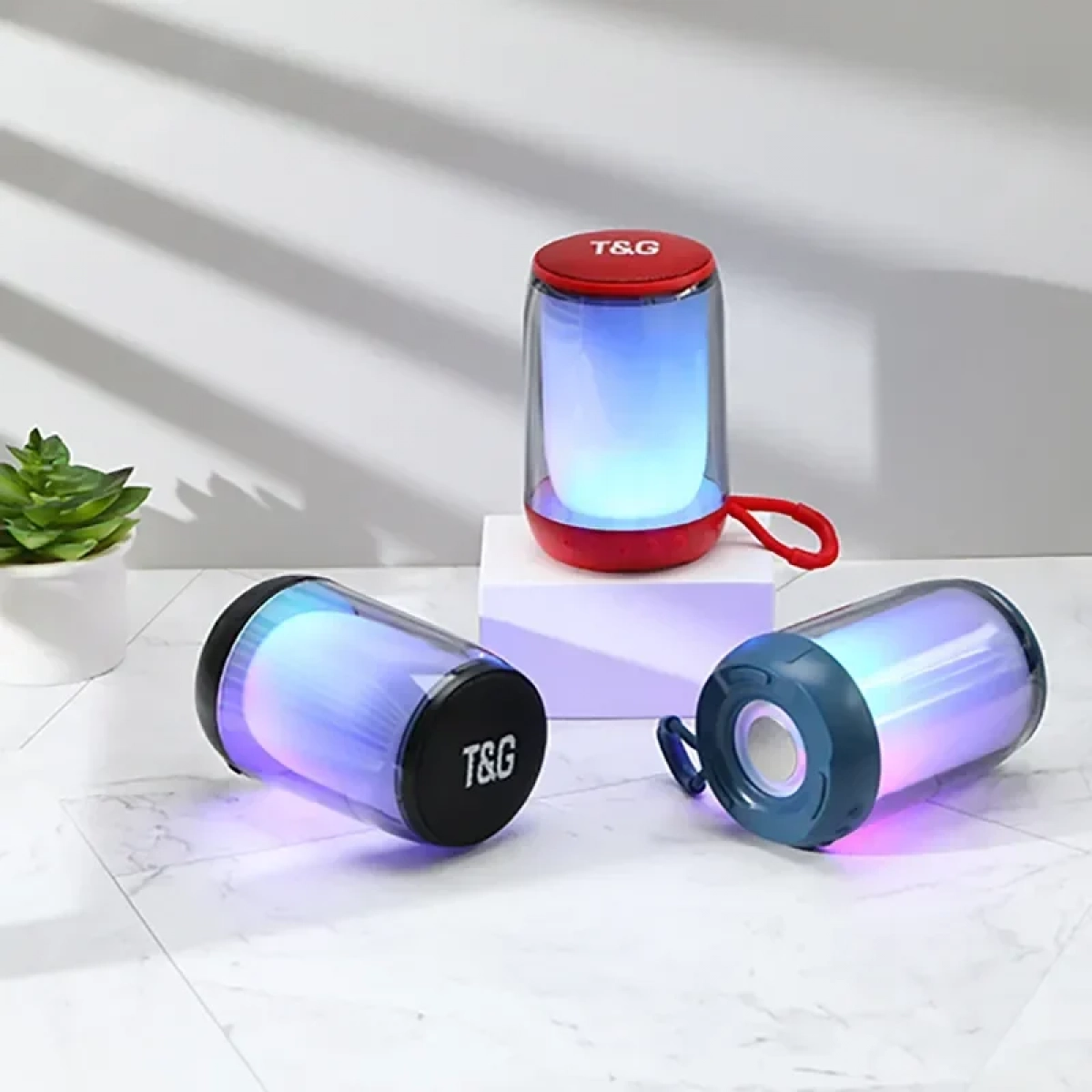 Ασύρματο ηχείο Bluetooth T&G TG-346 Με Φωτισμό LED Μαύρο