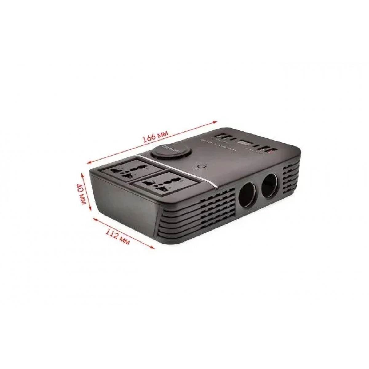 Inverter αυτοκινήτου 200W για μετατροπή 12V – 24V DC σε 220V AC με 4xUSB Olesson 1661 μαύρο