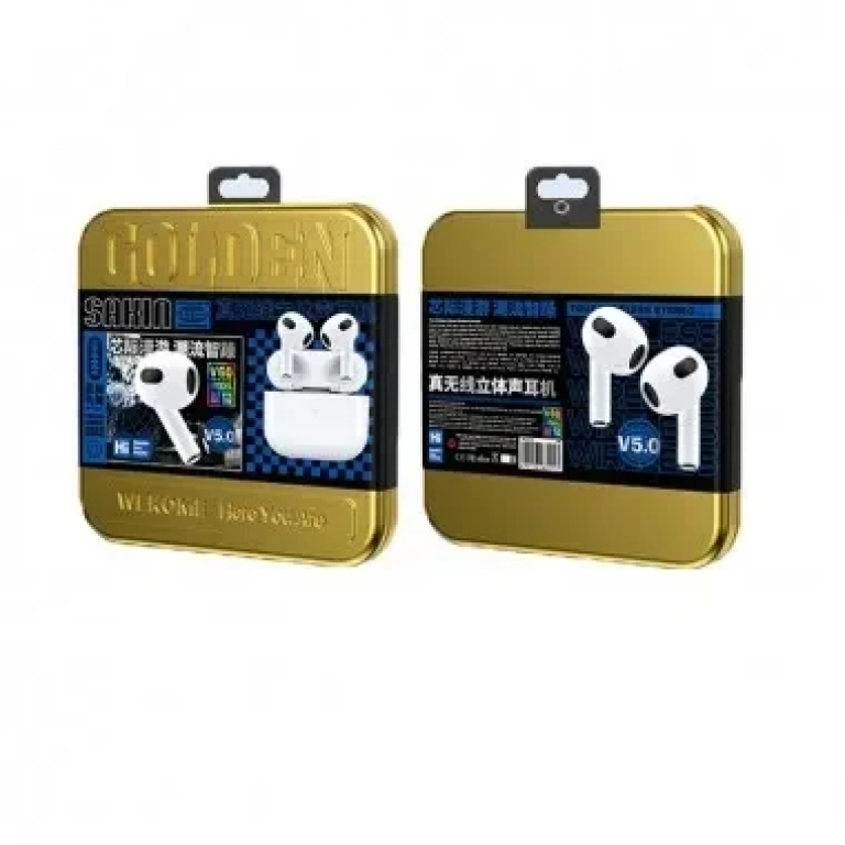 WK TWS V60 Sakin Earbud Bluetooth Handsfree Ακουστικά με Θήκη Φόρτισης - Λευκό