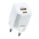 Remax RP-U2 Mini Charger Φορτιστής Με Θύρα USB-A Και Θύρα USB-C 20W - Λευκό