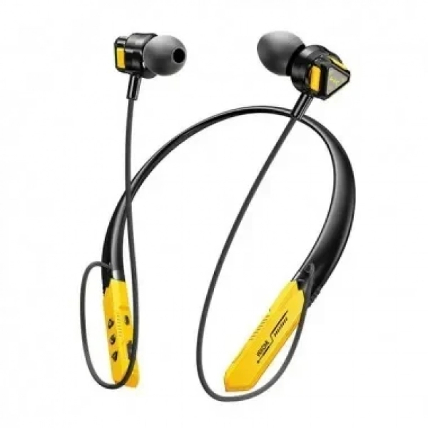 Wekome VC02 Neckband Bluetooth Ασύρματα Ακουστικά Κεφαλής - Μαύρο / Κίτρινο