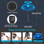 Ηλιακά διακοσμητικά φώτα κήπου LED σε σχήμα σιντριβάνι 2 τεμάχια NK-TY1026