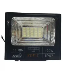 Αδιάβροχος ηλιακός προβολέας LED 100W με πάνελ & τηλεχειριστήριο Foyu FO-T2100
