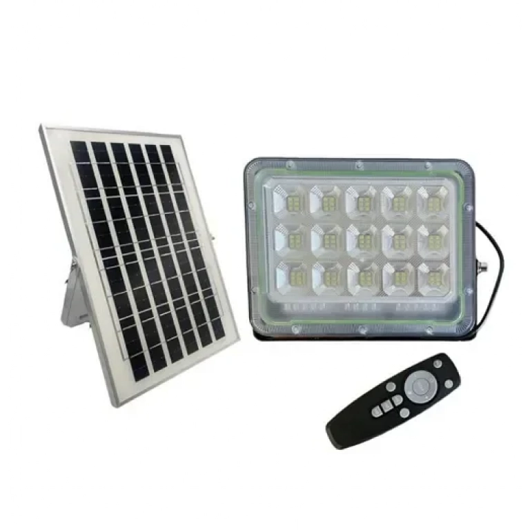 Αδιάβροχος ηλιακός προβολέας LED 100W με πάνελ & τηλεχειριστήριο GD-100X