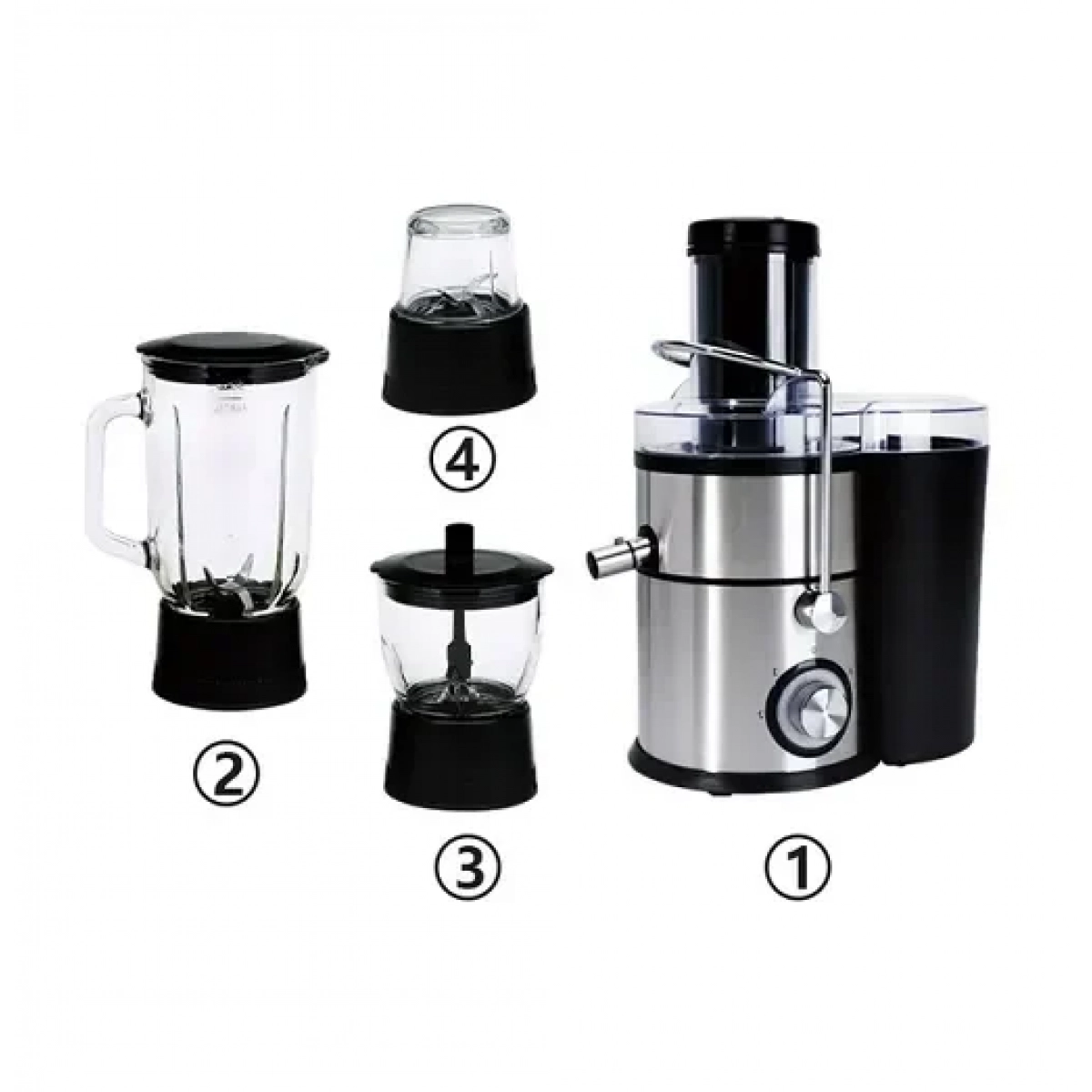 Αποχυμωτής φρούτων & λαχανικών 1000W Sokany SK-629 Inox Ασημί - Image 4