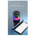 Ασύρματο ηχείο Bluetooth με πολύχρωμο LED φωτισμό YD-66 μαύρο - Image 4