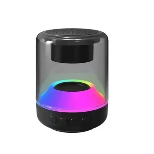 Ασύρματο ηχείο Bluetooth με πολύχρωμο LED φωτισμό YD-66 μαύρο