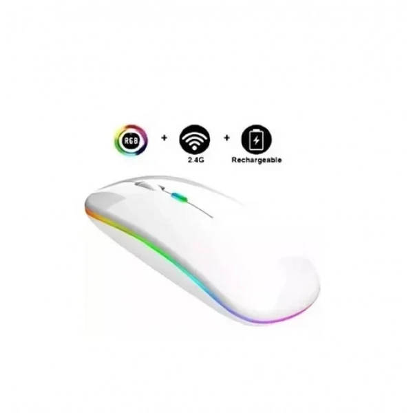 Ασύρματο ποντίκι RF-6800c με RGB φωτισμό – λευκό