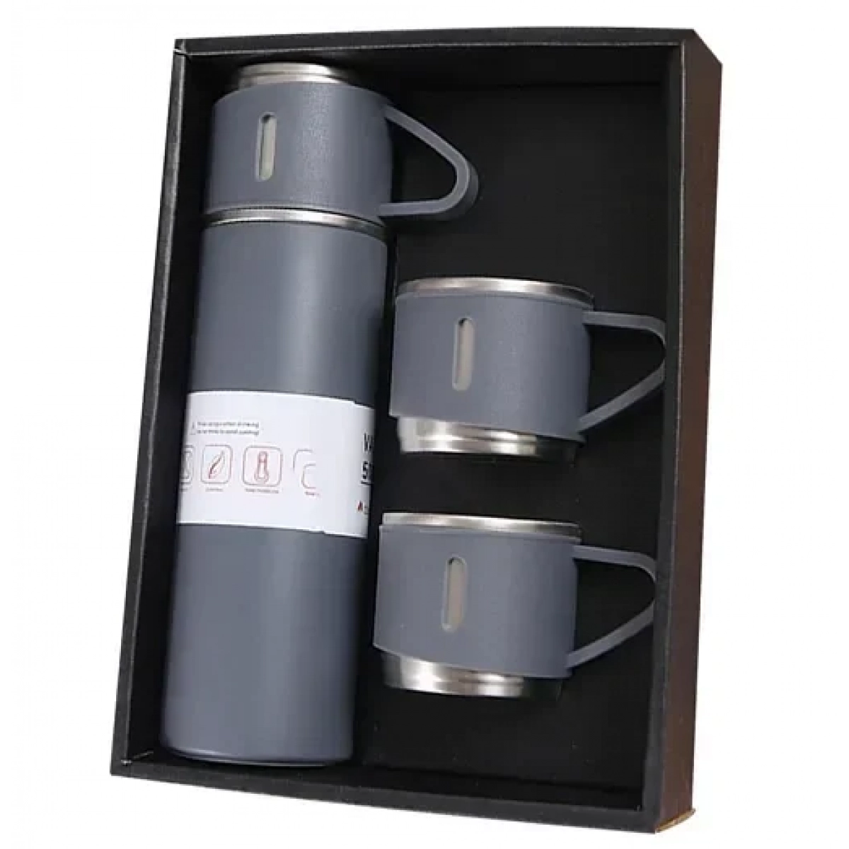 Μπουκάλι νερού θερμός με 3 καπάκια 500ml - Image 3