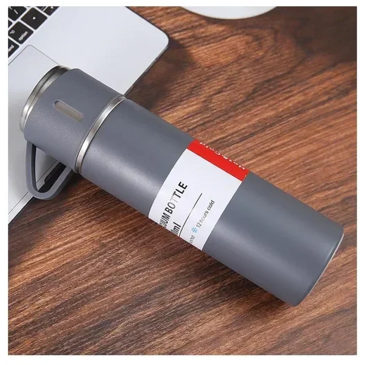 Μπουκάλι νερού θερμός με 3 καπάκια 500ml - Image 6