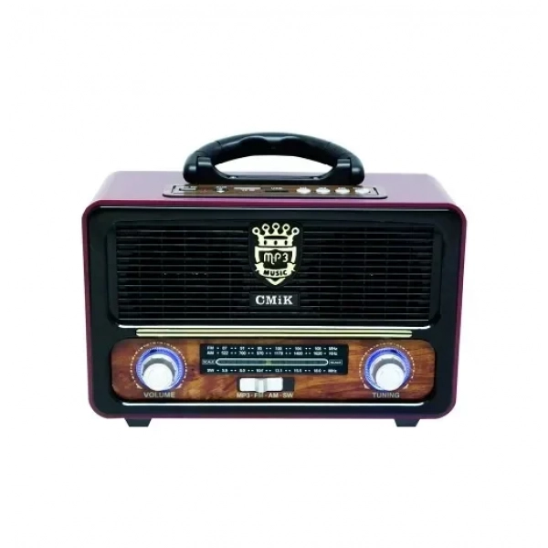 Επαναφορτιζόμενο επιτραπέζιο ραδιόφωνο Retro Bluetooth Wireless και MP3 Player MK-111BT