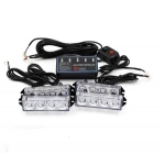 Φώτα strobe LED Προειδοποίησης 4τμχ κόκκινο-μπλε 868A169