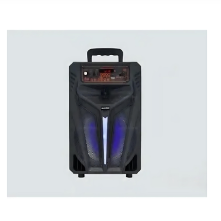 Φορητό Super Bass Ηχείο Bluetooth/USB/TF/LED 8'' BT-2075 σε Μαύρο Χρώμα