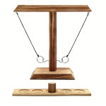 Φορητό ξύλινο επιτραπέζιο διαδραστικό παιχνίδι Hook and Ring Toss