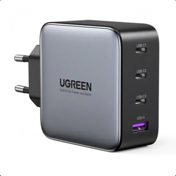 Φορτιστής GaN UGREEN CD226 100W PDx3+QC4.0 Γκρι 40747