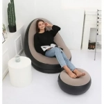 Φουσκωτή πολυθρόνα με υποπόδιο Inflatable Air Sofa JG-396 μπεζ