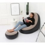 Φουσκωτή πολυθρόνα με υποπόδιο Inflatable Air Sofa JG-396 μπεζ