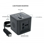 Inverter Αυτοκινήτου 150W για μετατροπή 12/24V DC σε 220V AC με 2xUSB Olesson 1663 μαύρο
