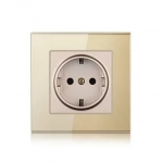 Μονή χωνευτή πρίζα ρεύματος 4000W χρυσή