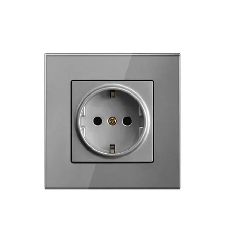 Μονή χωνευτή πρίζα ρεύματος 4000W γκρι